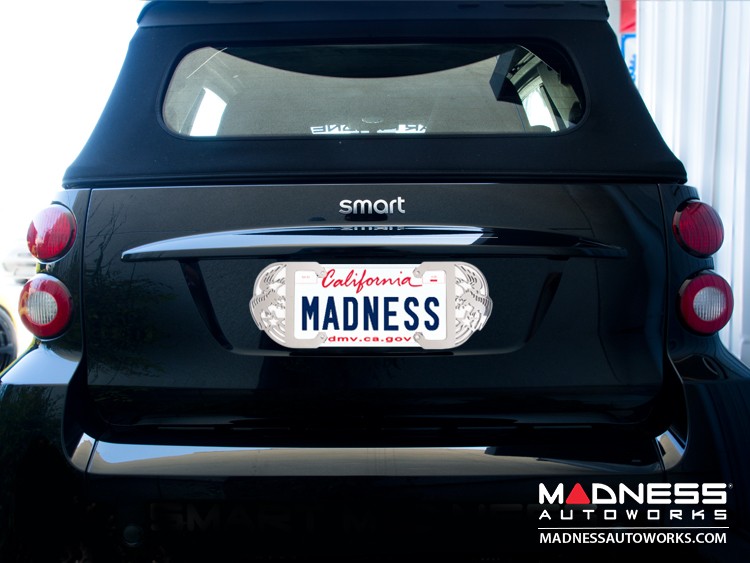 smart fortwo Custom License Plate Frame American Eagle Polished